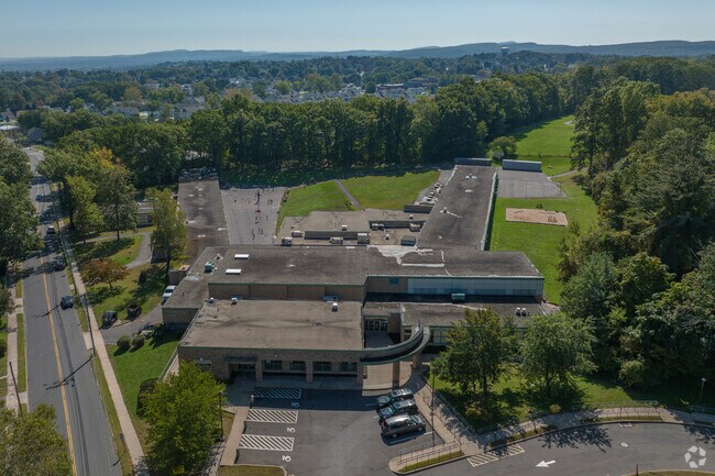 Jefferson Elementary School in New Britain features a playground for students during recess.