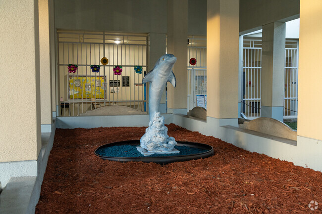 The Dante Fascell Elementary School student mascot is a dolphin in Miami, FL.