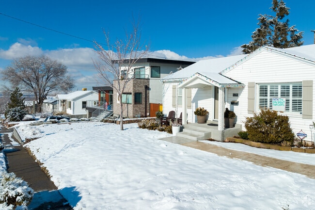 Neighborhood homes include modern and ranch style homes.
