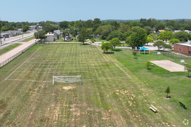 KIPP Tulsa has lots of green space available for students.