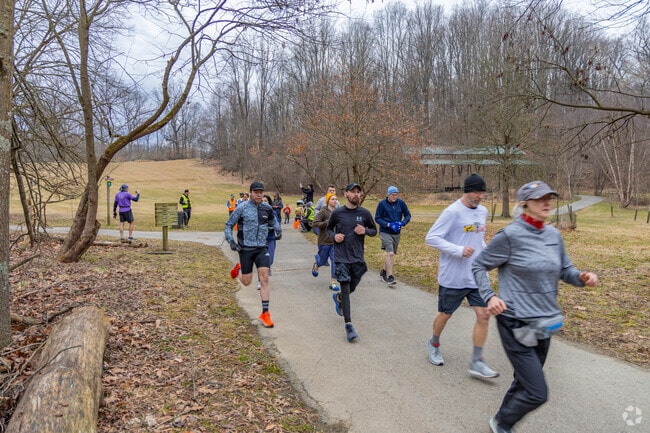 The Leakin Park Parkrun is a free, fun, and friendly weekly 5k community event in Lochearn.