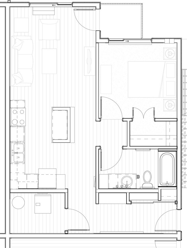 1 Bedroom / 1 Bath / 673 Sq.Ft.