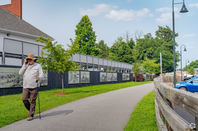 On their daily walks locals of Park-Proctor are surrounded by beautiful art when walking down the Bruce Freeman Rail Trail.