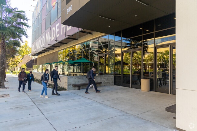 There is a high concentration of film students in the Media District.