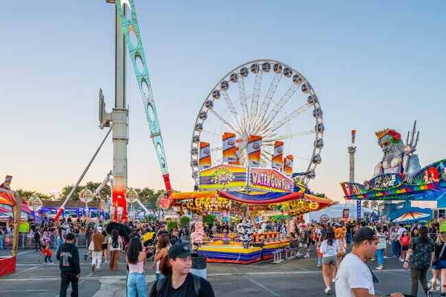 The OC Fair is held annually from July to August and draws large crowds for its attractions.