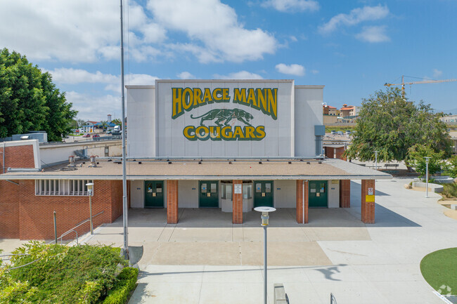 Horace Mann Middle School's mascot is the Horace Mann Cougars.