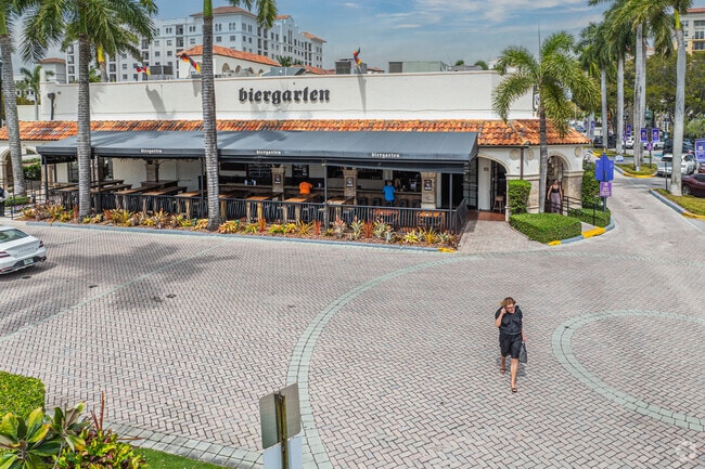 Dine at Biergarten restaurant in Palm Beach Farms, which offers a great outdoor area.