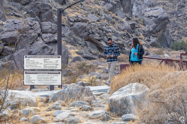 Tahquitz Canyon in Palm Springs offers a challenging and scenic hiking trail for nature lovers.