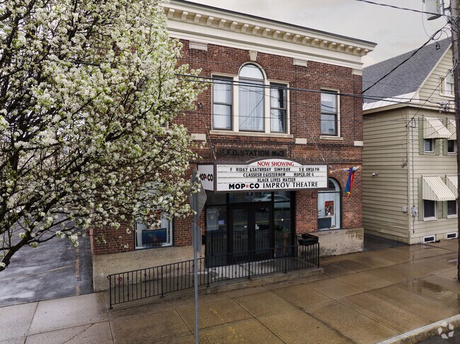 A renovated firehouse now hosts improv shows, classes, and creative events.