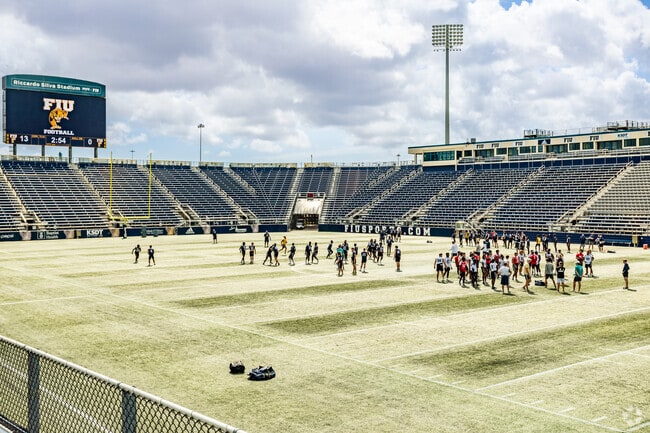FIU Football Stadium in Sweetwater hosts college football games during the summer and fall.