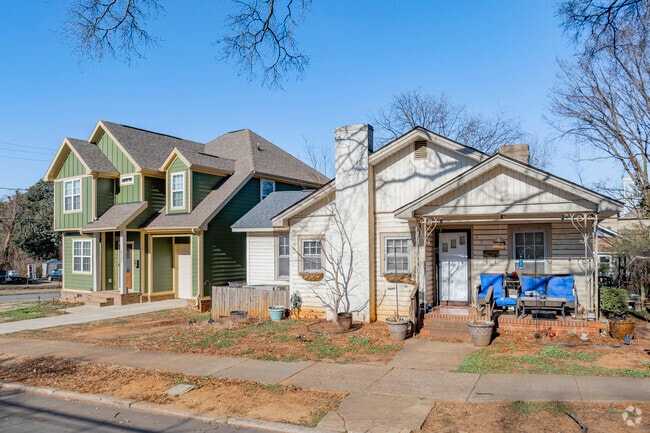 Older and new homes live side by side in the Cherry neighborhood streets.