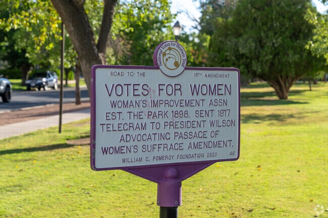 Pioneer Women's Park is a historic gem in the center of the neighborhood.