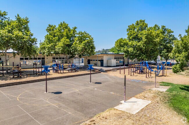 Your kids will love the playground at Anderson Heights Elementary .