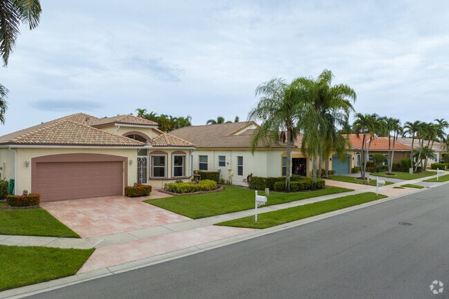 Two car garage homes are the most common style around Atlantic National neighborhood.
