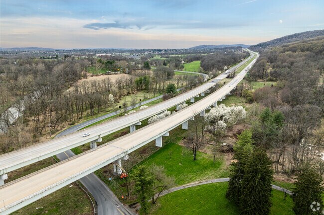I-78 is a major highway connecting South Bethlehem with Allentown to the west.