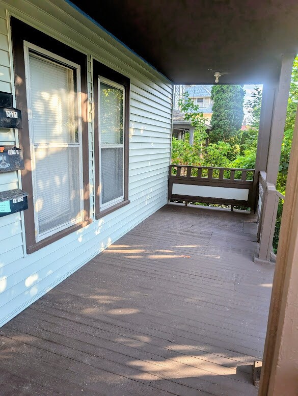 Deck area for first floor