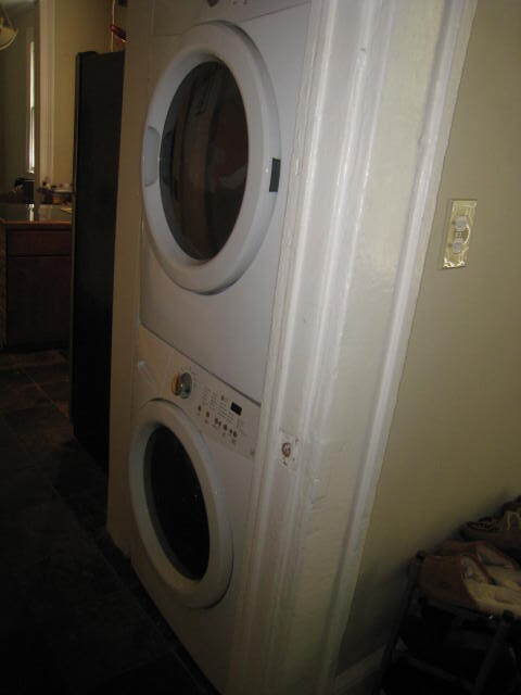 stacked washer and dryer