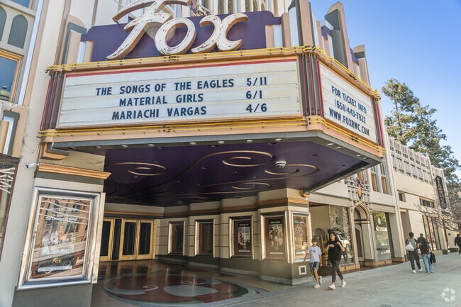 The Fox Theatre in downtown Redwood City hosts concerts and live performances.