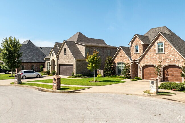 Brick traditional homes and various other homes styles can be found in The Crossing subdivision.
