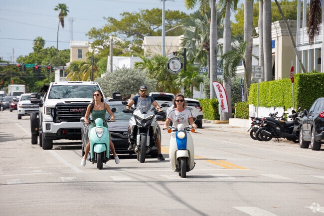 Locals like to go around in Mid Town on their bikes.