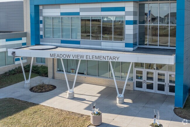 Here is the main entrance to Meadow View Elementary School