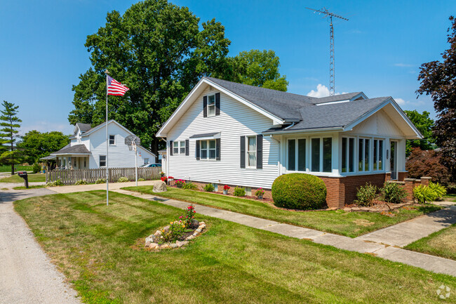 This Rockfield bungalow has a screened in front porch.