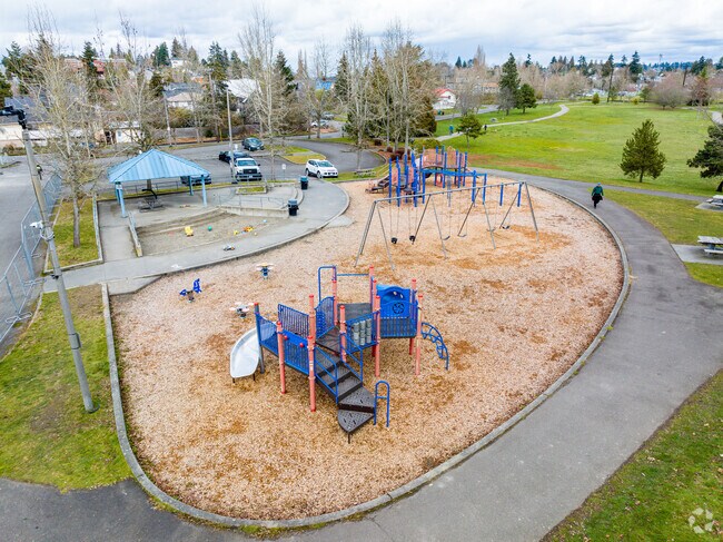 The playground at Rainier Community Park is popular among the kids of Columbia City.