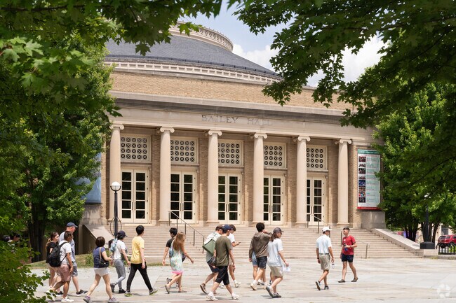 Cornell University near Cornell Heights is an Ivy League university that was founded in 1865.