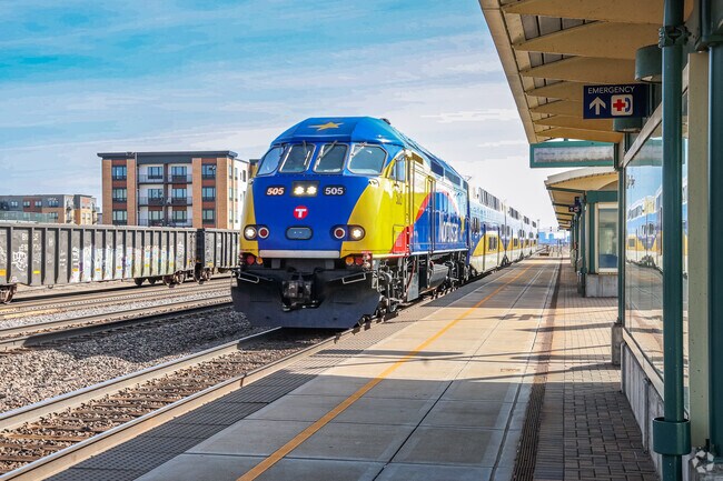 The NorthStar Train stops at Fridley station near Rice Creek Terrace East and provides convenient commutes to downtown Minneapolis.