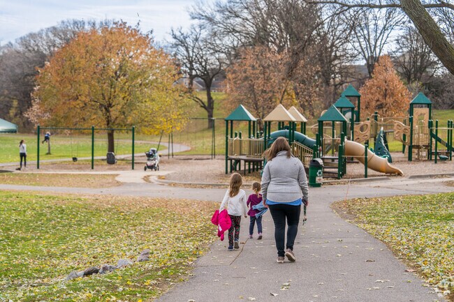 Pamela Park has a playground for families to take their kids.