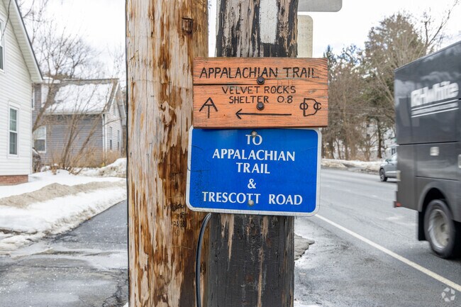Hanover, NH is one of a few communities that the Appalachian Trail runs directly through.