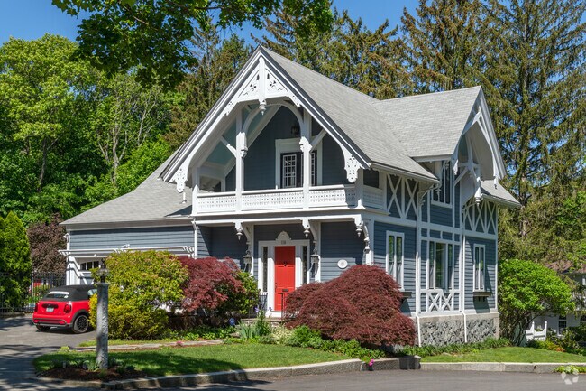 An ornate home in the Cowesett neighborhood, this once was a museum of historic boats.