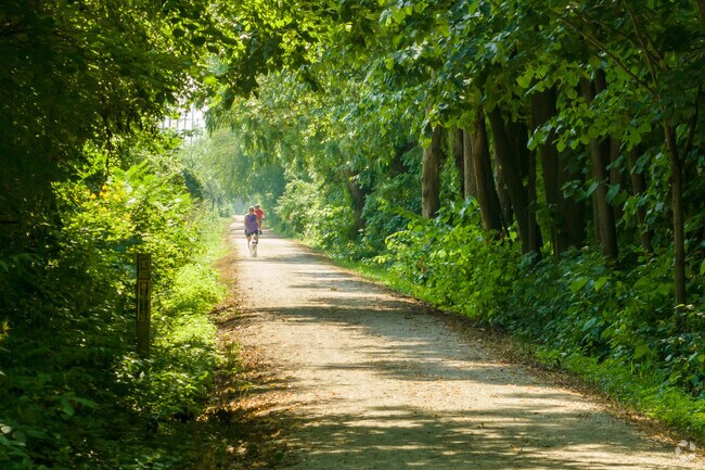 The Illinois Prairie Path runs through Big Woods Marmion.