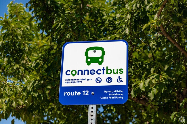 Locals use the bus to get around town in Hyrum.