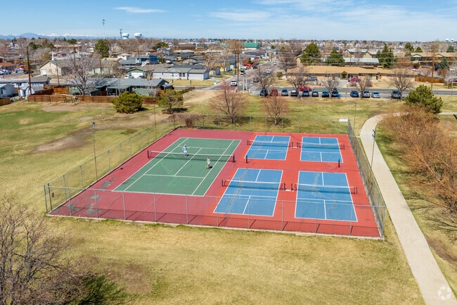 Gary A. Carstens Memorial Park Tennis and Pickleball Courts offer friendly game opportunities.