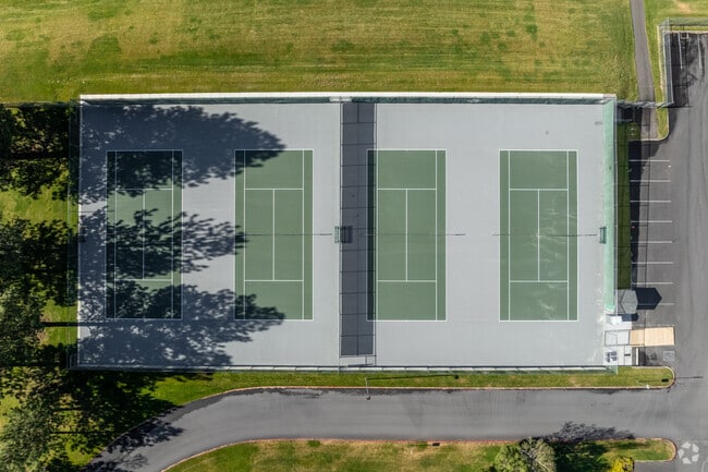 Summit High School has tennis courts for students to play on in the Summit West neighborhood.