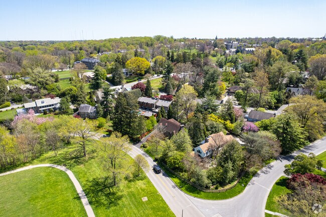 Bryn Mawr is a serene Main Line suburb of Philadelphia, known for its historic homes and tree-lined streets.