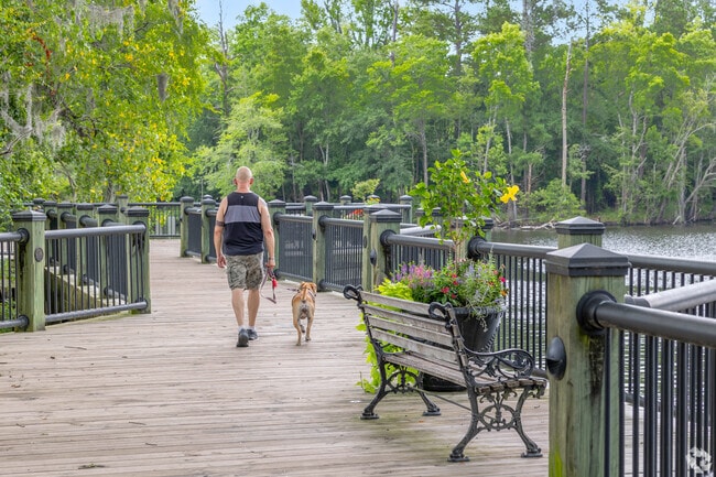 Walking paths along the Intracoastal Waterway in Carolina Forest are popular with locals and pets.