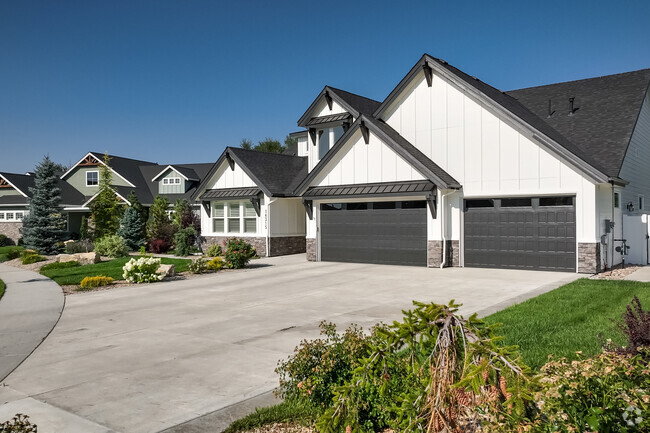 Spacious single- and two-story homes with three car garages can be found in Hidden Springs.