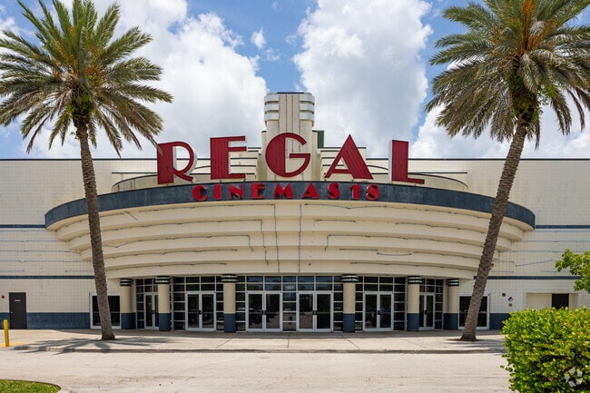 If you love to go to the movies you will like this old school Regal movie theatre.