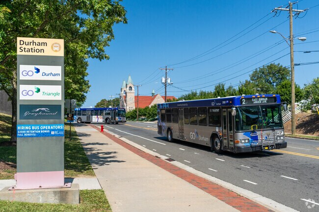 Duke Forest resident can find a few GoDurham Transit bus stops across the neighborhood.
