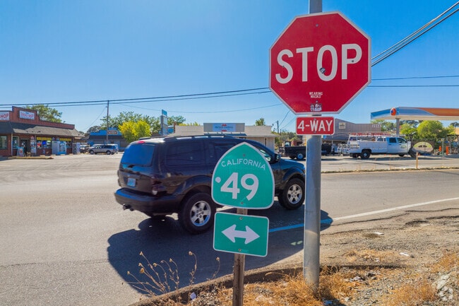 Highway 49 connects Auburn Lake Trails to Auburn and Sacramento.