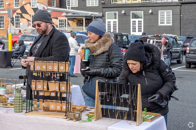 Shop for unique gifts at the Bel Air Holiday Market in the winter near Hollywoods.