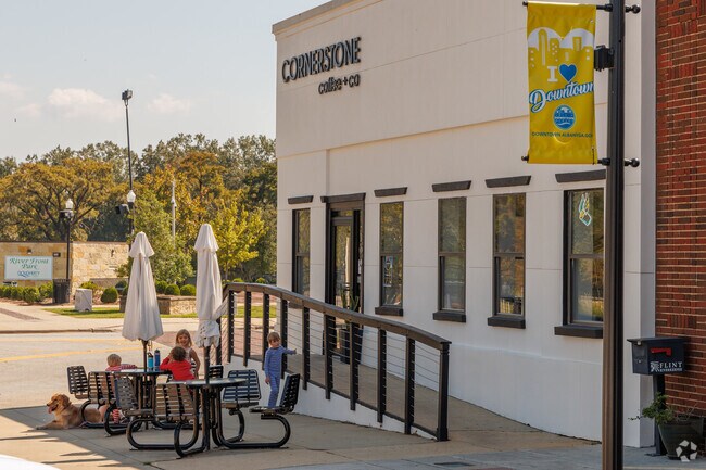 The Cornerstone Coffee Shop at Riverfront Park offers delicious hand-made coffee drinks.