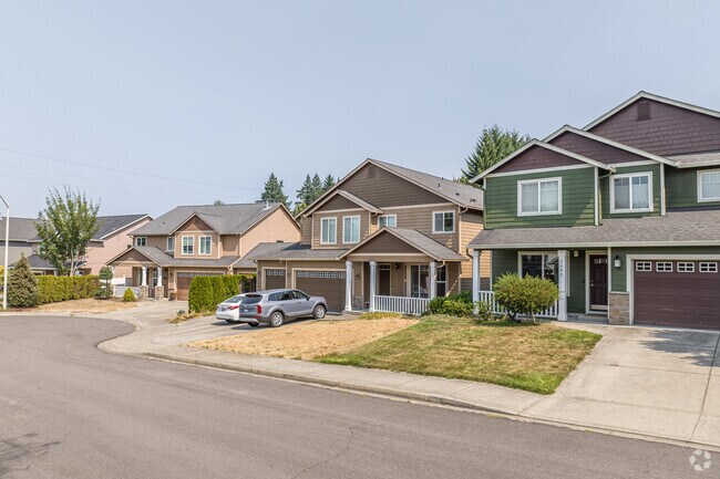 A charming row of contemporary residences in Fourth Plain Village, Vancouver.