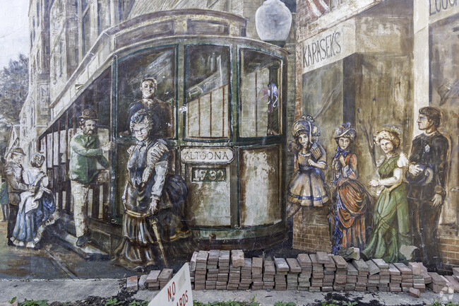 Beautiful murals through Westfall show the communities history in a snapshot.