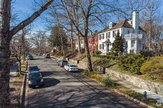 Trees line the streets of the residential areas of Barnaby Woods.