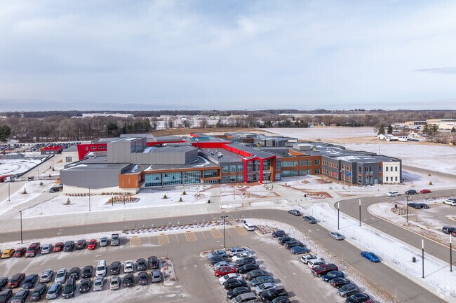 The newly built Neenah High School is just outside of the city.