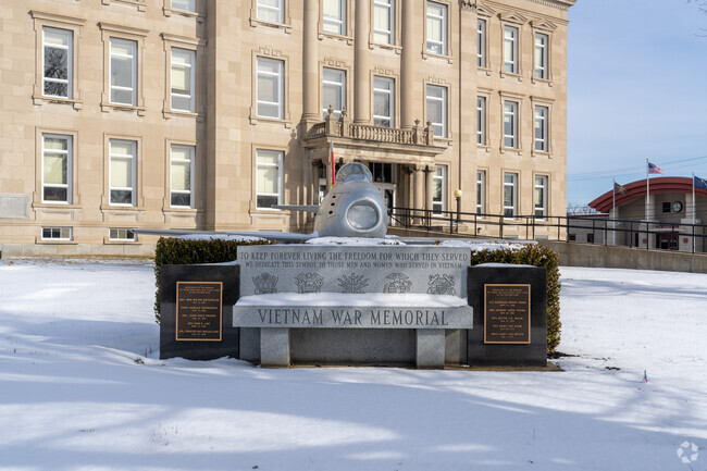 Visit the Vietnam Memorial in front of the Brazil courthouse and check out the fighter jet.