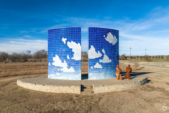 There is a unique mural located in Newton's Centennial Park.